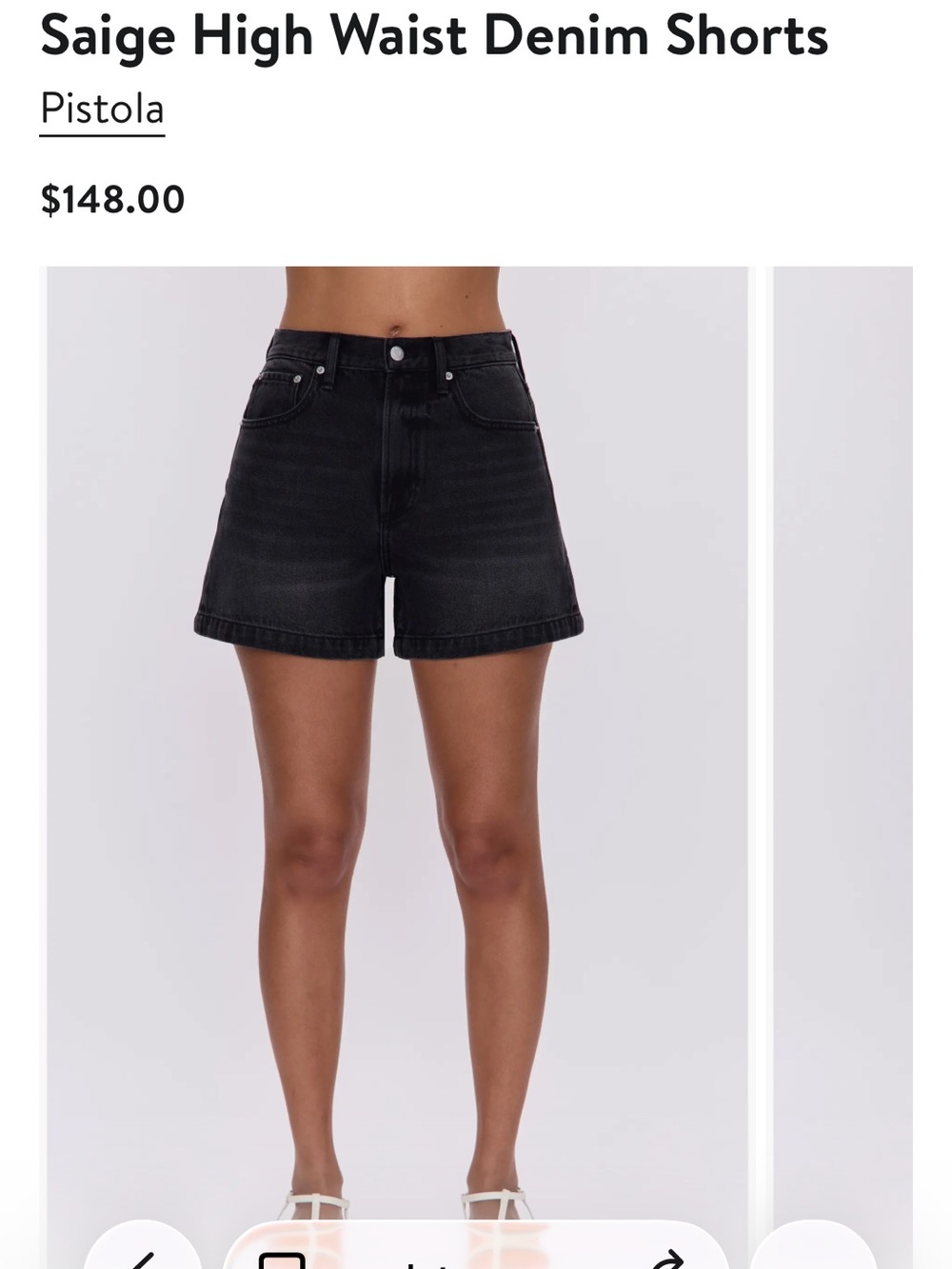 EUC Pistola Saige High Waist Denim Shorts in Glamour. Size 30